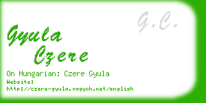 gyula czere business card